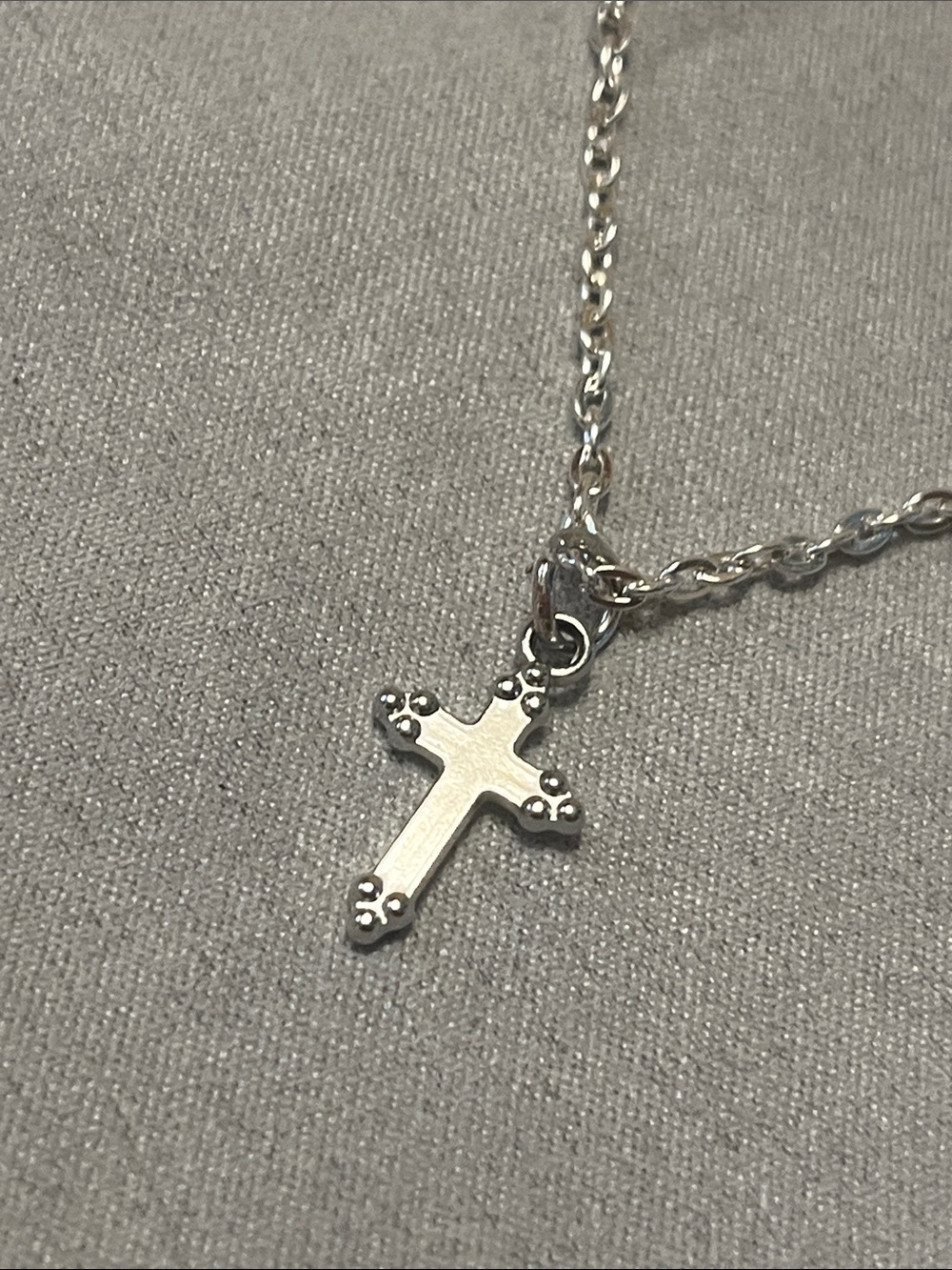 Classic Silver Cross Pendant Necklace